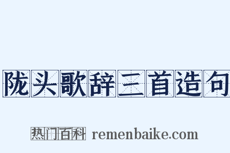 陇头歌辞三首造句是什么意思的图片